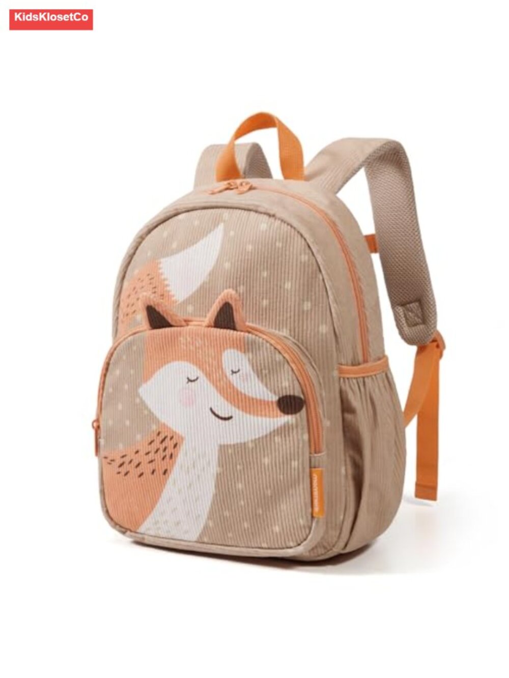 Toddler Backpack Corduroy Preschool Bookbag Adjustable Chest Strap